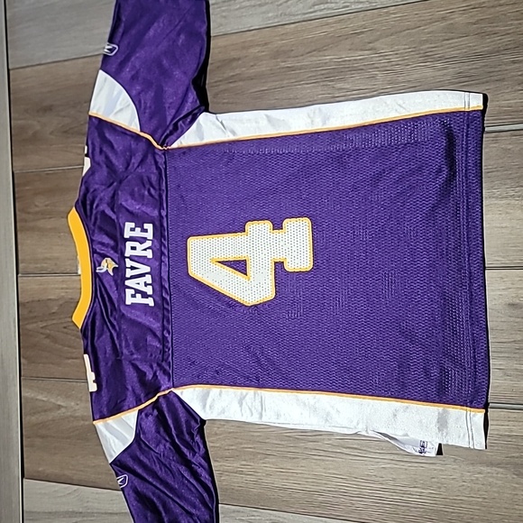 Vintage Reebok Minnesota Vikings Bret Favre Football Jersey size Large Boys - Picture 5 of 6